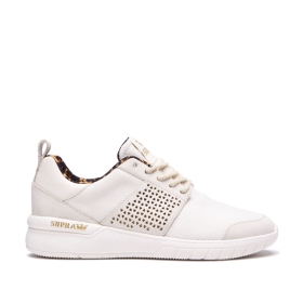 Supra Womens SCISSOR Off White Low Top Shoes | CA-18576